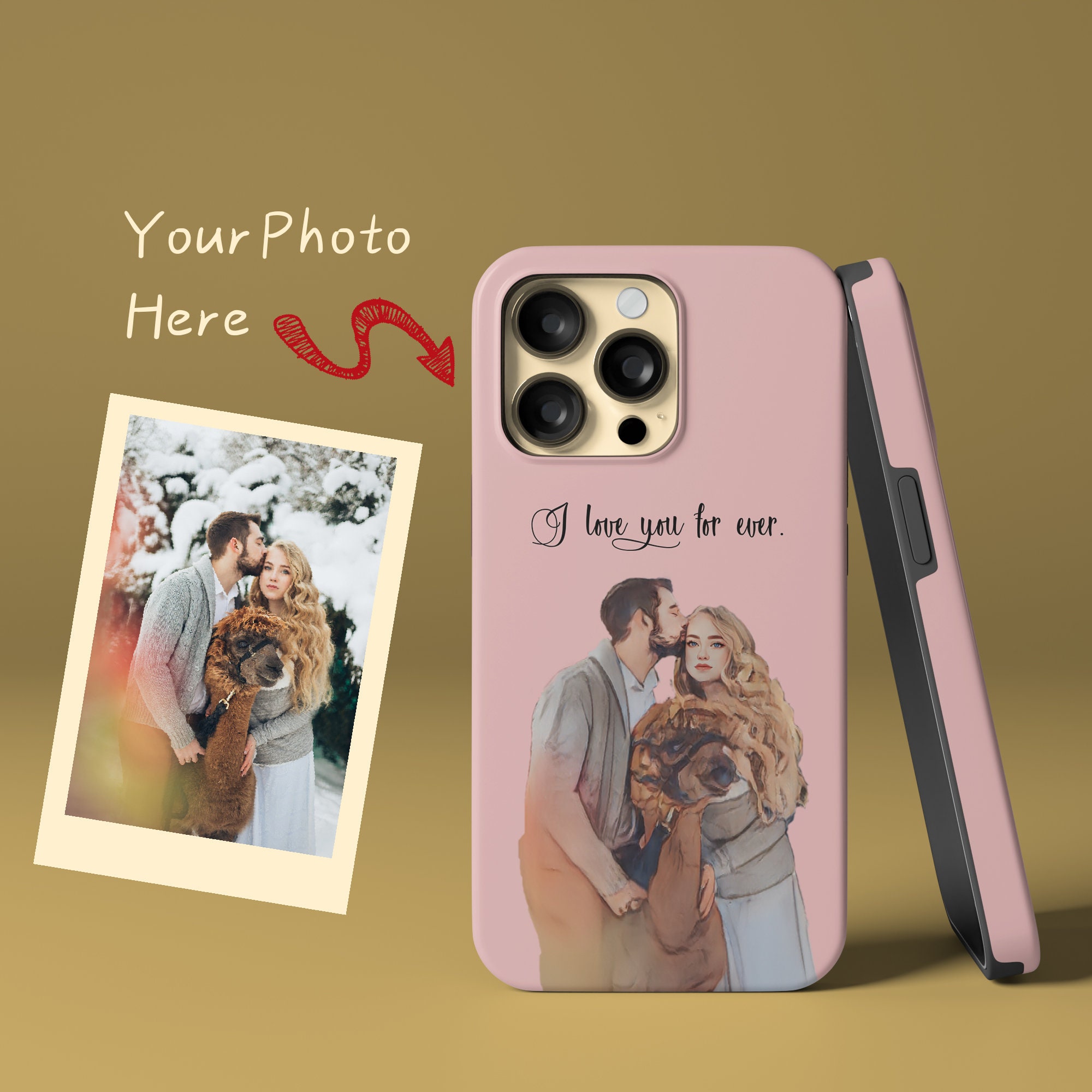 PERSONALISED Photo phone case silicone rubber custom cover for apple iPhone  8 11 12 13 14 15 Pro X XR Xs Max 2022 Samsung S21 S22 S23 Ultra