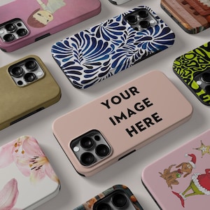 Custom Photo Magsafe iPhone 17 16 15 14 13 12 11 Pro Max Mini X SE Tough MagSafe Case, Personalized Image Samsung Galaxy S20 S23 Ultra Cover