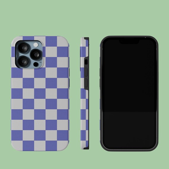 Retro Schachbrett Hülle Für IPhone 14 - Schwarz-weißes Design Mit Stoßfestem Schutz