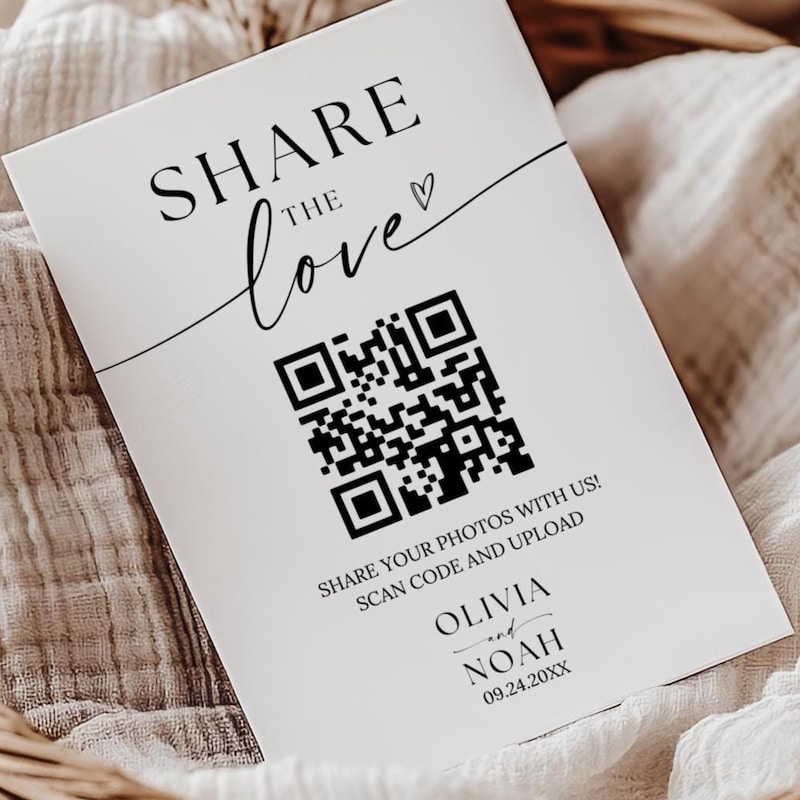 Wedding Picture Qr Template - Etsy