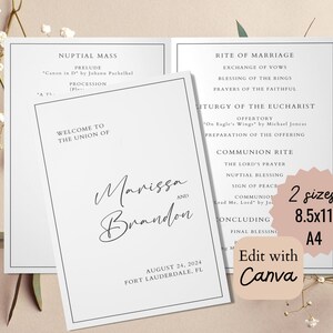 Catholic Wedding Program Catholic Wedding Ceremony Catholic Wedding Program Template Wedding program for catholic ceremony