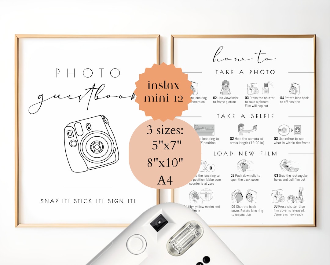 Instax Mini Instructions Instax Mini 12 Instax Mini Directions Etsy