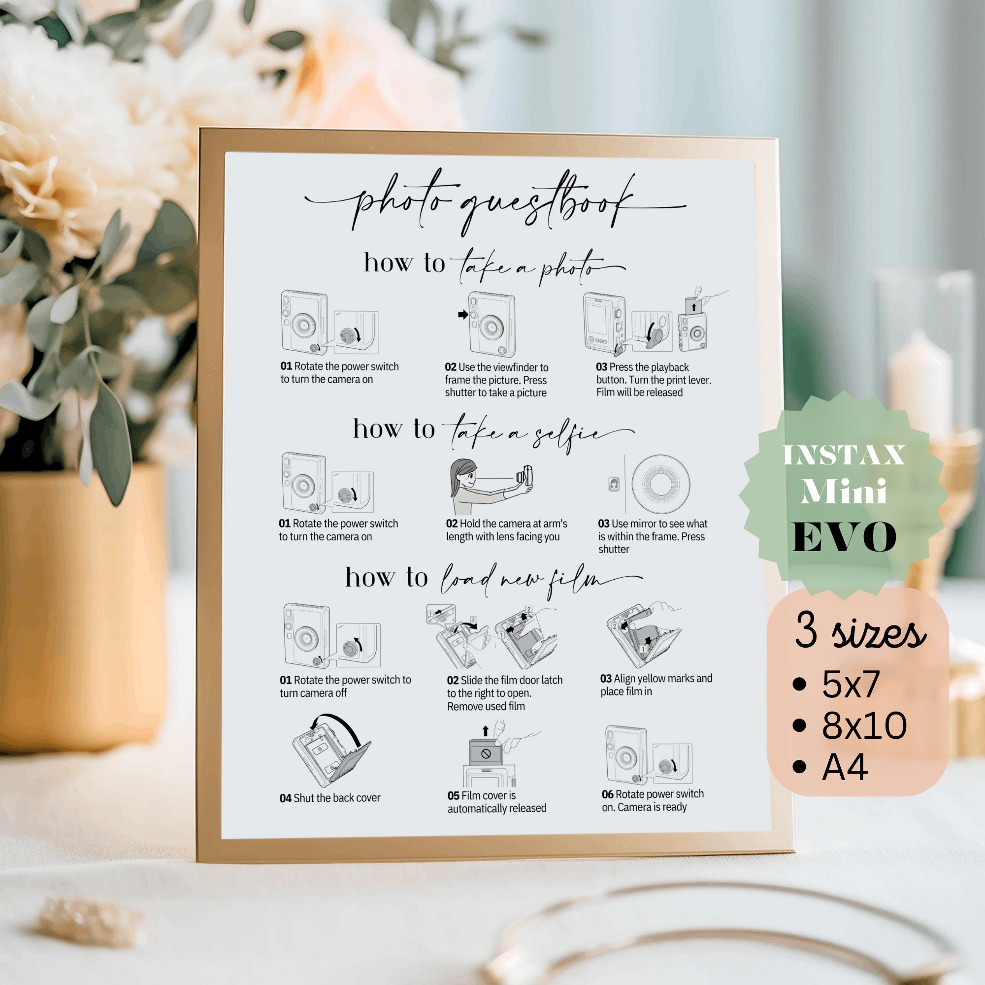 Instax Mini EVO Instructions Sign Digital Download Instax EVO How to ...