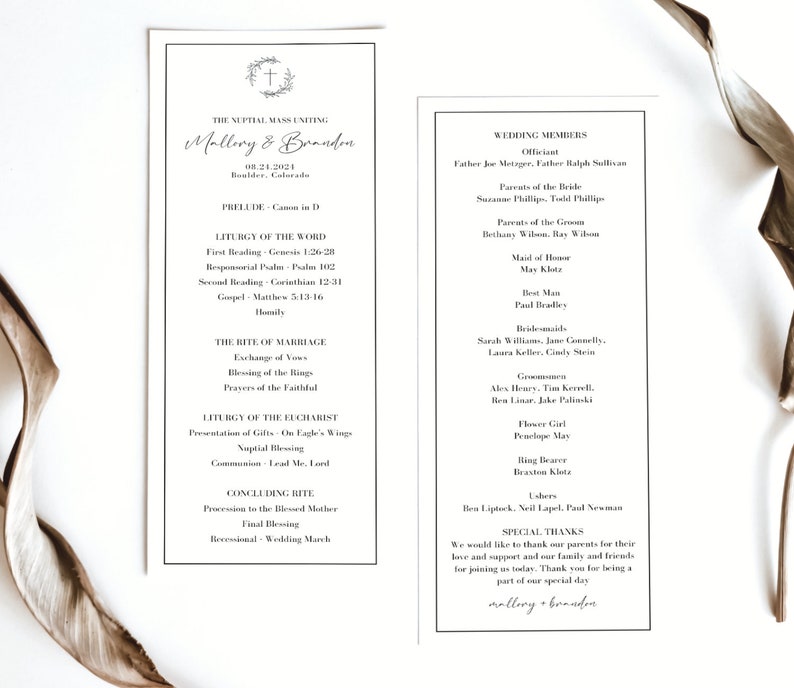 Catholic Wedding Program Catholic Wedding Ceremony Catholic Wedding ...