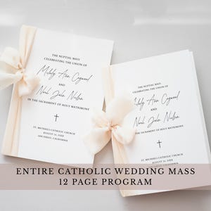 Catholic Wedding Program Catholic Wedding Ceremony Catholic Wedding Mass Program Template Wedding program for catholic ceremony
