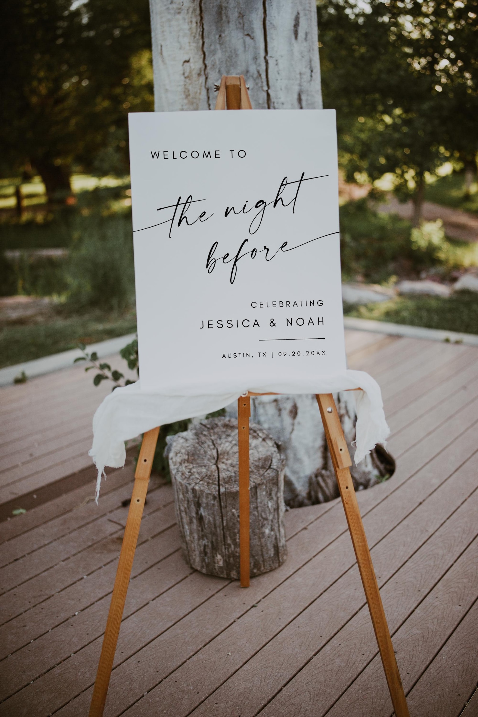 Rehearsal Dinner Welcome Sign Template, the Night Before Welcome Sign ...