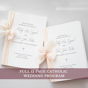 カトリックの結婚式プログラム カトリックの結婚式 カトリックの結婚式ミサプログラムテンプレート カトリックの結婚式のための結婚式プログラム