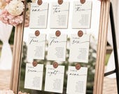 Modern Wedding Seating Chart Template, Minimalist Seating Chart Cards, Script Table Assignment Seating, DIY Canva Editable, 4x6 5x7 8x10 A5