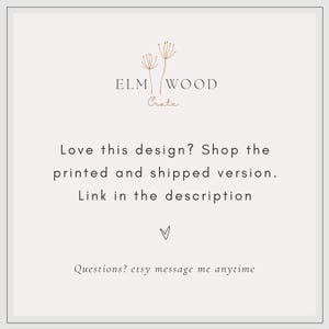 May include: A cream-colored graphic with the text "ELM WOOD Crate" and the phrase "Love this design? Shop the printed and shipped version. Link in the description." A small heart-shaped symbol is below the text.
