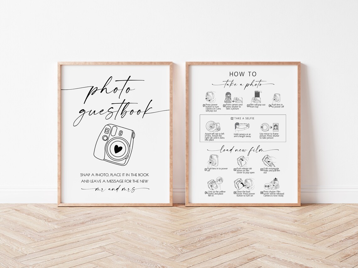 Polaroid Guest Book Sign, Instax Instructions, Instax Mini 9, How to