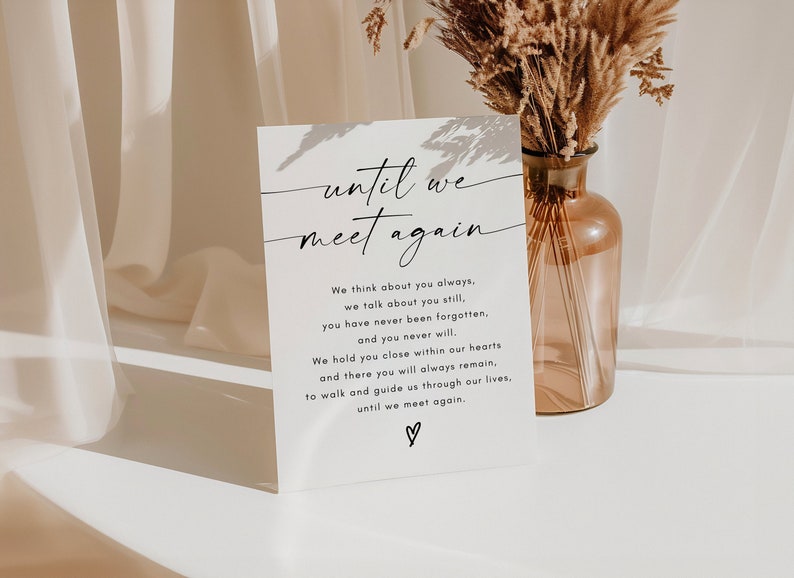Remembering Script Memorial Sign Template, Minimalist Wedding Decor (digital Download) - Etsy