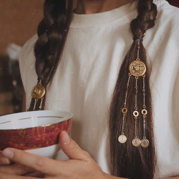 Kazakh Sholpy Ethnic Hair Pendants