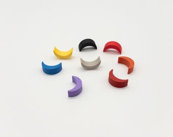 Moon / Crescent Token | 30+ Colors | 11x20mm