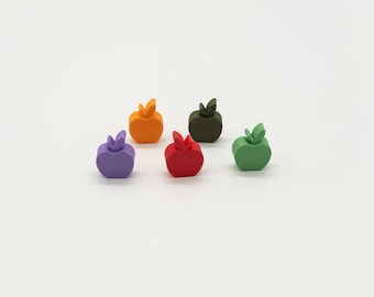 Apple / Fruit Token | 30+ Colors | 12x17mm