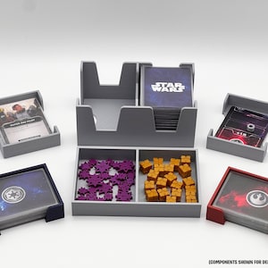 Star Wars: The Deckbuilding game compatible insert | organizer | card storage | damage and resource trackers