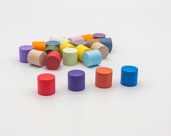 Board Game Cylinders | 30+ Colors | 15mm x 16mm