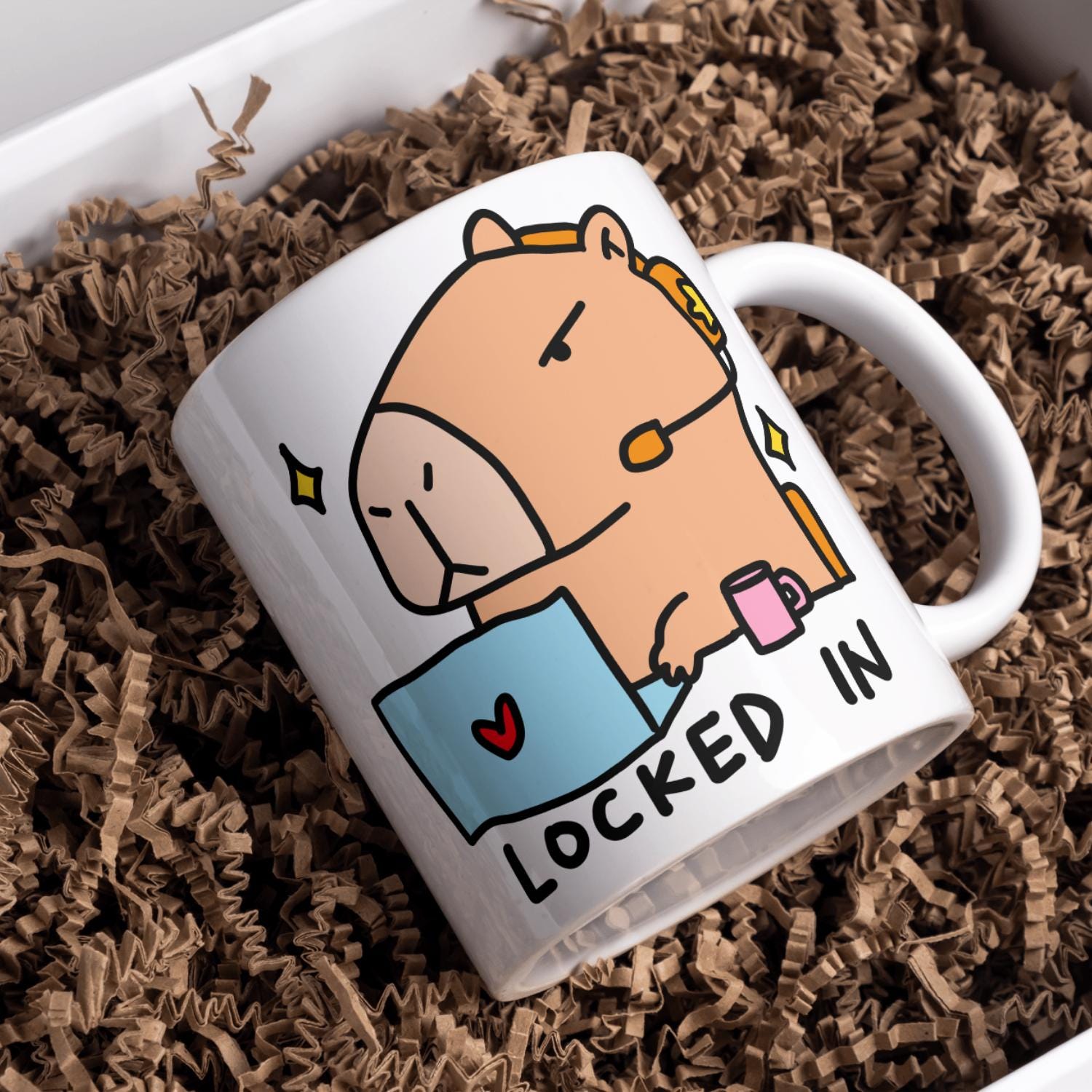 Capybara Lock In Locked in Capybara PNG Clipart Funny Work Corporate Cartoon Relatable ...