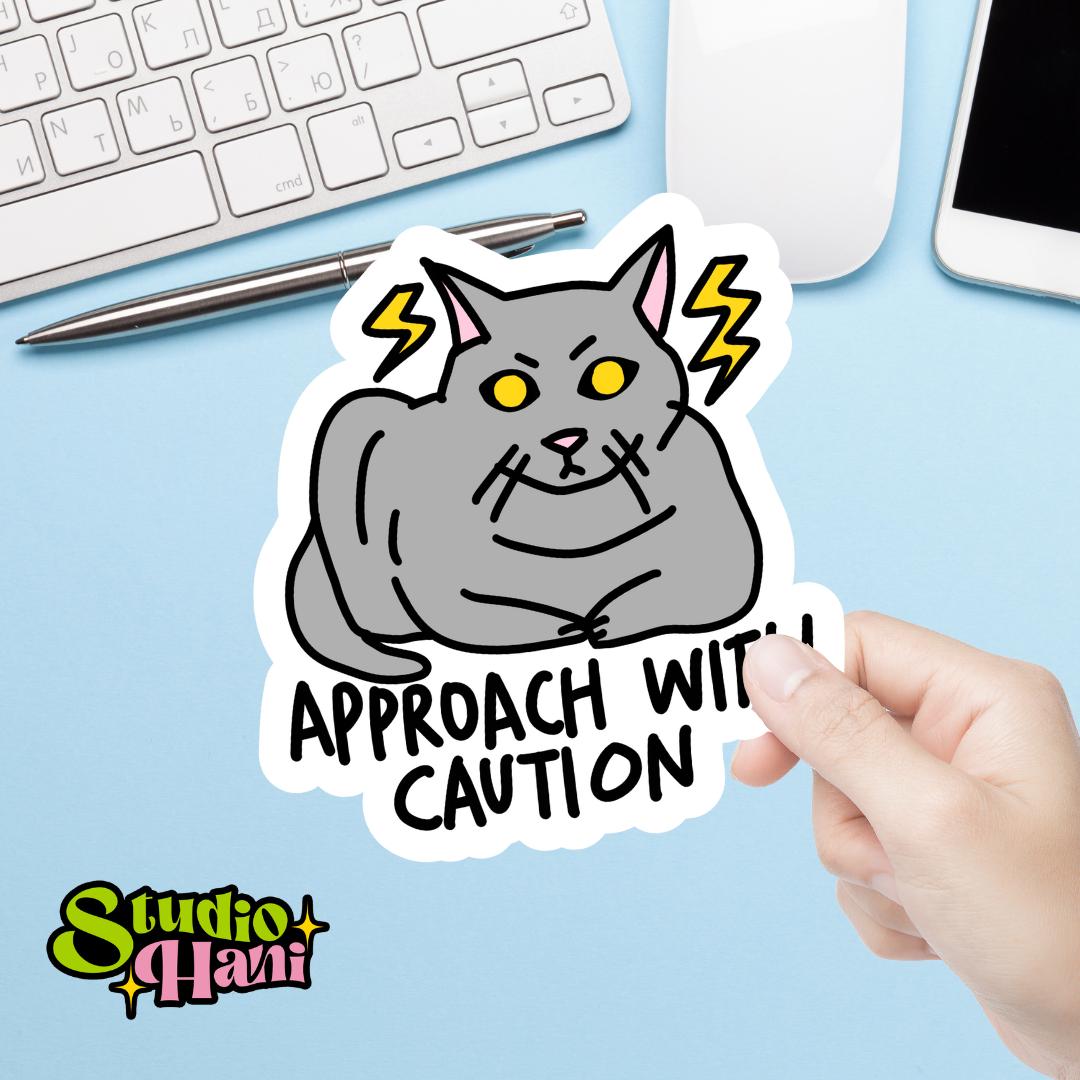 Approach With Caution Cat PNG Clipart Sassy Angry Funny Cartoon ...