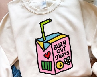 Burn Out Tears PNG Clipart Trendy Funny Mental Health Positivity Relatable Cute Life Hand Drawn Sticker Sublimation Commercial Digital