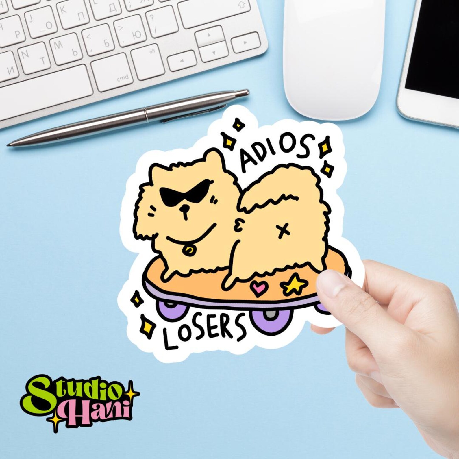 Adios Loser SVG PNG Skater Cool Dog Trendy Design Funny Mental Health ...