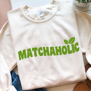 Matchaholic Matcha Lover SVG PNG Green Tea Caffeine T Shirt Design Totebags Trendy Cut File Digital Download Latte Cricut Silhouette Digital