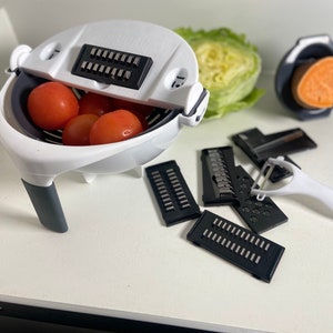 1pc Multifunctional Vegetable Cutter, Potato Shredded Grater, 3 Blades Or 6 Blades For Choose 11in*7.2in