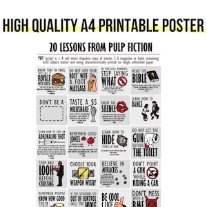 pulp fiction wall art  A4 printable PDF