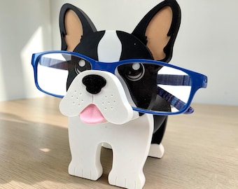Boston Terrier Eyeglass Holder Stand | Made in Michigan | Dog Lover Gift