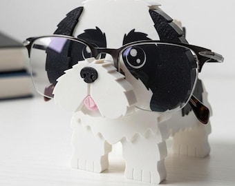 Shih Tzu Eyeglass Holder, Fun Glasses Stand for Desk or Nightstand