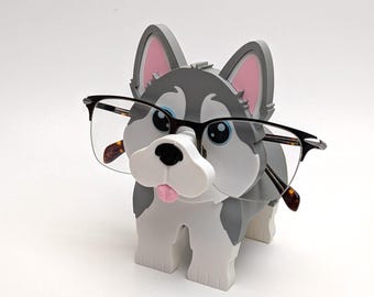 Husky Glasses Holder – Eyeglass Stand for Home or Office