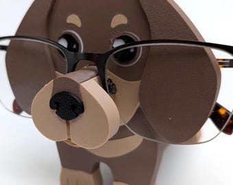 Soporte para gafas con forma de perro salchicha, organizador de gafas para la decoración del escritorio.