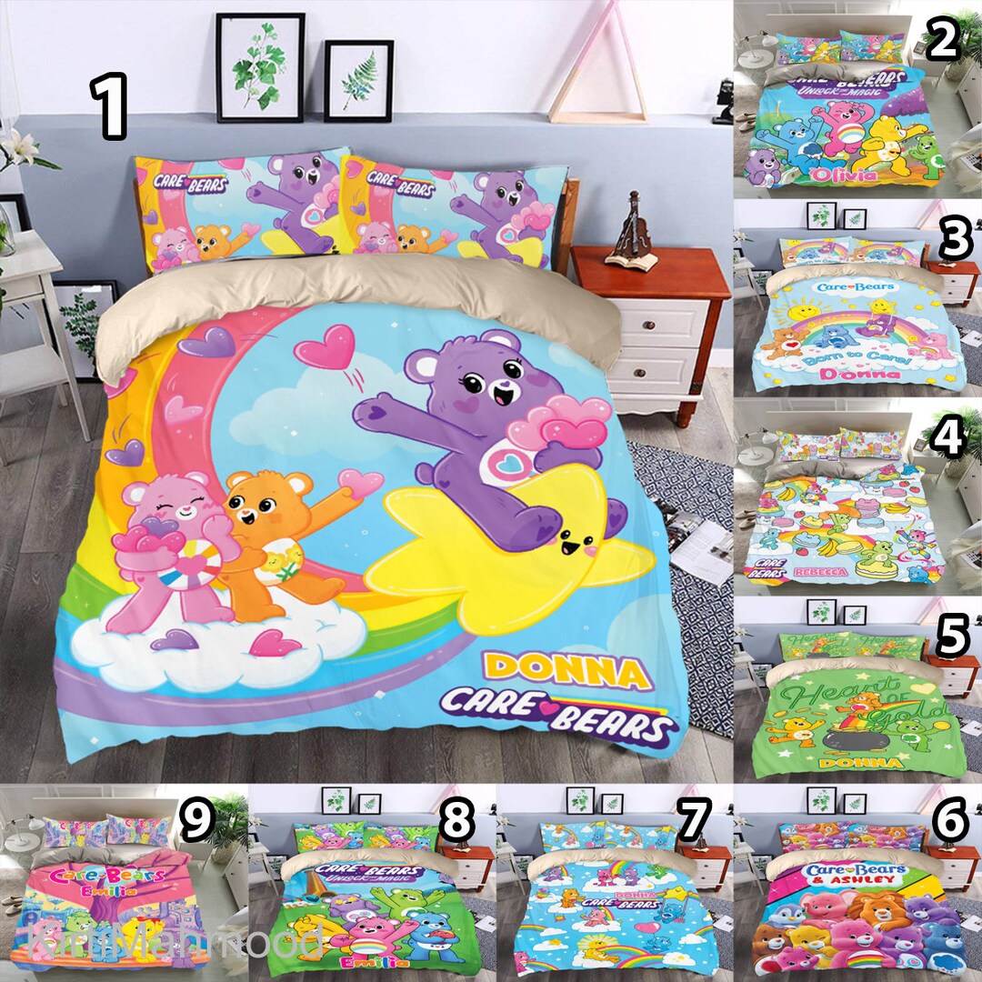 Personalized Care Bears Bedding Set Care Bears Duvet Cover Etsy