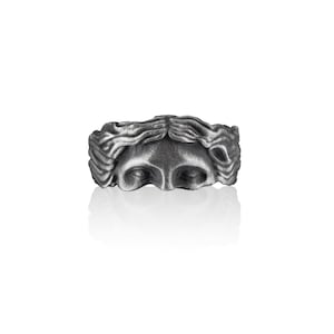 Aphrodite Augen Ring aus Sterling Silber, Silber Göttin Venus Ringe für Männer, Aphrodite Augen kleiner Ring, Geschenk für sie, Freund Geschenk