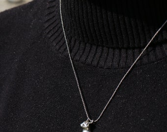 Silver Ragdoll Necklace, Kitten Necklace, Pet Owner Cat Necklace, Sitting Cat Necklace, Cat Mom Jewelry, Cat Loss Gift, Cat Pendant, For Her