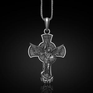Sterling Silver St. Michael Archangel Necklace: Catholic Gift