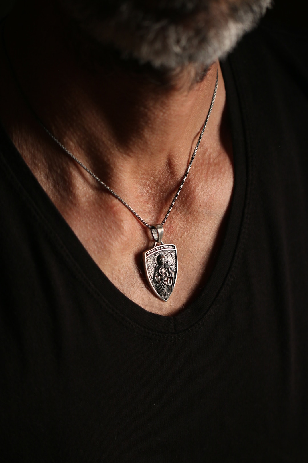 Saint Jude Patron of Lost Causes Handmade Sterling Silver Men Charm ...