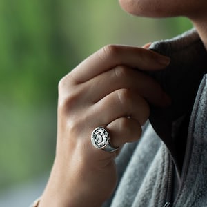 Family Crest Coat of Arms Custom 925k Silver Ring for Personalized Rings, Family Crest Ring, Coat of Arm Ring, Heraldic Ring, Man & Woman