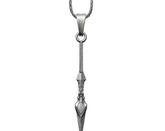 Japanischer Kunai-Anhänger aus Sterlingsilber, japanische Halskette mit Gravur, Dolch-Halskette, Kunai-Messer-Halskette, beste Geschenke für ihn, Männer-Geschenke