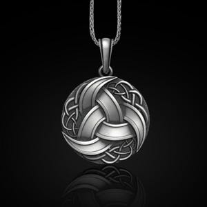 Sterling Silver Celtic Knot Necklace: Viking Pagan Amulet