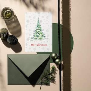 Cartolina di Natale, cartolina digitale di Capodanno festiva, design moderno e allegro, cartolina digitale, cartolina di buon Natale