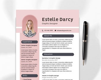 Plantilla de CV profesional creativa, diseño moderno y editable en Canva para todo tipo de carreras, CV minimalista y compatible con ATS para quienes buscan empleo.
