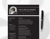 Financial Consultant Resume Template for Canva, Professional and Editable CV Design, Modern Finance Career Template for Job Applications