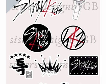Stray Kids PNG Digital Prints Sticker-Kpop Stray Kids PNG For Vinyl Prints stickers