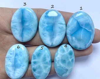 Blue Larimar Gemstone Cabochon, Dominican Republic Larimar