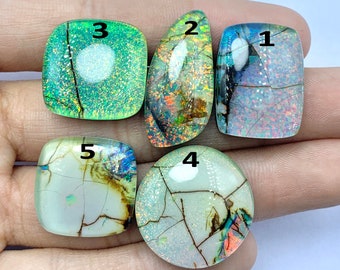 Top Quality Monarch Opal Cabochon Loose Gemstone, Monarch Opal Mix Shape Gemstone, Opal Doublet Australian Cabochon, Making For Jewelry