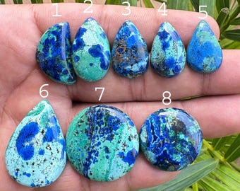Top Quality Azurite Cabochon Gemstone, Natural Azurite Cabochon, Loose Gemstone, Use For Making Jewelry