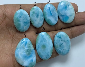 Cabujón de piedra preciosa de larimar azul, piedra de joyería de República Dominicana