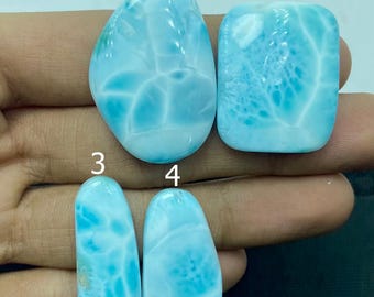 Cabochão de Larimar Natural, Gema Azul da República Dominicana, para Fabricação de Joias