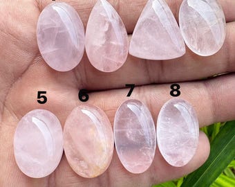Precious Rose Quartz Gemstone, Rose Quartz, Loose Gemstone Cabochon, Natural Rose Quartz , Use For Jewelry, Natural Gemstone