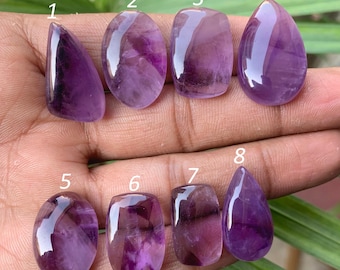 Preziosa pietra preziosa di ametista trapiche cabochon, pietra preziosa sciolta di ametista trapiche viola naturale lucidata, ametista unica per la creazione di gioielli